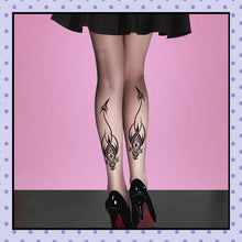 Collant effet tatouage tattoo tights motif dragon tribal
