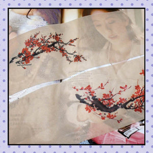 Collant tatouage tattoo tights motif fleurs de cerisier