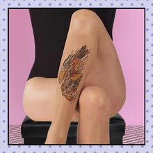 Collant effet  tatouage tattoo tight motif carpe Koï 