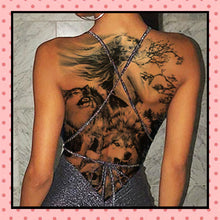 Tatouage éphémère femme, tatouage temporaire, faux tattoo, motif loup black and grey