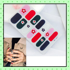 stickers d'ongles, nail patch, nail art, vernis à ongles fleurs