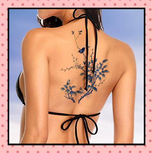 Tatouage éphémère femme, tatouage temporaire, faux tattoo, motif hirondelles
