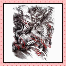 Tatouage éphémère femme, tatouage temporaire, faux tattoo, motif dragon kirin qillin