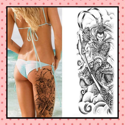 Tatouage éphémère femme, tatouage temporaire, faux tattoo, motif roi singe black and grey